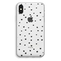 Kleine kattenkopjes: iPhone X Transparant Hoesje