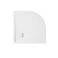 ZEZA Grade Douchebak - 70x70cm - antislip - antibacterieel - mineraalmarmer - kwartrond - mat wit 400000000000009471 ZEZA Grade Douchebak - 70x70cm - antislip - antibacterieel - mineraalmarmer - kwartrond - mat wit 400000000000009471