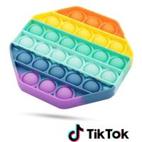 Pop it Fidget Toy Regenboog - Bekend van TikTok - Hexagon - Rainbow - thumbnail
