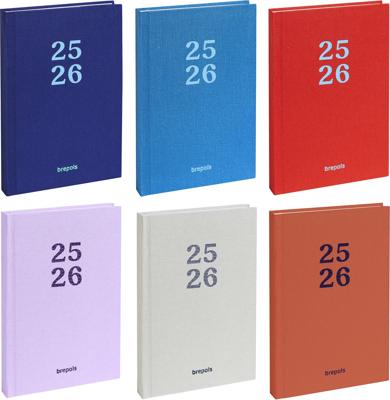 Brepols Studentenagenda Rainbow, geassorteerde kleuren, 2025-2026
