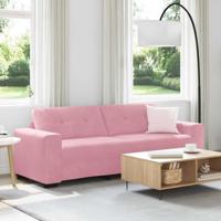 | 3-Zits Sofa | met kussen Roze Fluweel