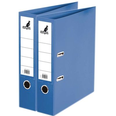 2x Ringband mappen/ordners blauw 75 mm A4
