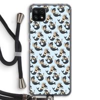 Zeemeermin: Samsung Galaxy A22 5G Transparant Hoesje met koord