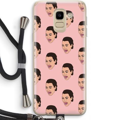 Ugly Cry Call: Samsung Galaxy J6 (2018) Transparant Hoesje met koord