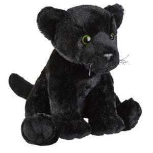 Pluche zwarte panter knuffel - 30 cm - Wilde dieren knuffels - Speelgoed voor kinderen