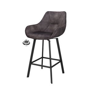 Haluta Barkruk Puck - Draaibaar - Antraciet (zithoogte 65cm)