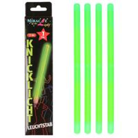 Set van 4x stuks neon glow in the dark party breaklights stick groen 20 cm