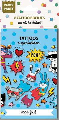 Party Party 6 Tattoo boekjes - Superhelden (Paperback)