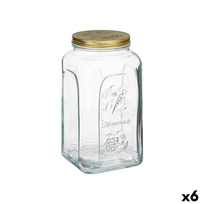 Blik Pasabahce 1100775-80398 Homemade Transparant Gouden 3 L (6 Stuks)