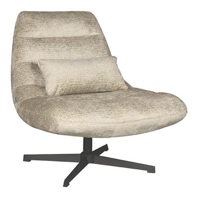 LABEL51 Draaifauteuil 'Nox' Elegance stof, kleur Beige
