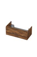 Onderkast INK 1 lade greeploos met houten keerlijst 90 cm x 45 cm x 35 cm Noten 1257537
