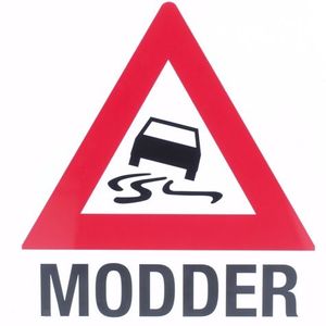 Pic bord "slipgevaar/modder"