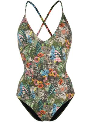 Anjuna maillot de bain Mara à imprimé botanique - Vert