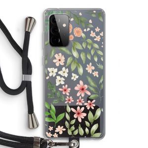 Botanical sweet flower heaven: Samsung Galaxy A72 5G Transparant Hoesje met koord
