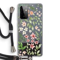 Botanical sweet flower heaven: Samsung Galaxy A72 5G Transparant Hoesje met koord