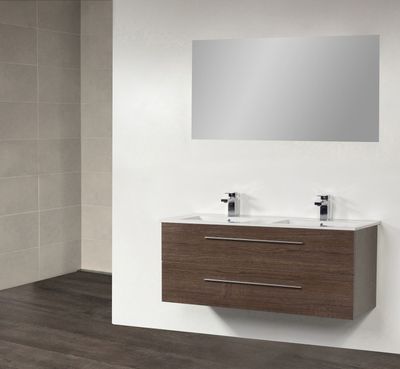 Badkamermeubel Exclusive Empoli 120 cm (2 lades, 2 uitsparingen) Eiken