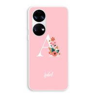 Pink Bouquet: Huawei P50 Transparant Hoesje