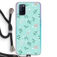 Small white flowers: Oppo A52 Transparant Hoesje met koord