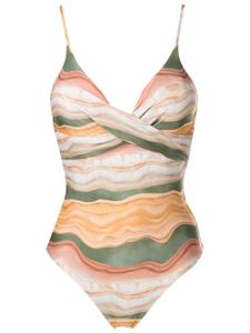 Lygia & Nanny maillot de bain Bianca à design torsadé - Marron