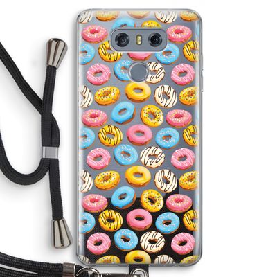 Pink donuts: LG G6 Transparant Hoesje met koord