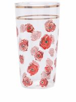 Seletti verre à rose imprimée - Blanc Seletti verre à rose imprimée - Blanc