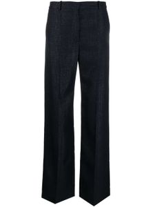 Stella McCartney pantalon droit à taille haute - Bleu