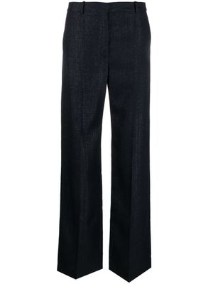 Stella McCartney pantalon droit à taille haute - Bleu