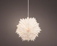 Lumineo LED papieren poolster wit Ø 58 x 9cm, warm wit