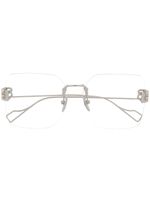 Balenciaga Eyewear lunettes de vue à logo BB - Argent