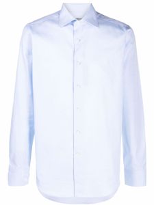 Canali chemise unie à boutonnière - Bleu