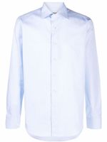 Canali chemise unie à boutonnière - Bleu