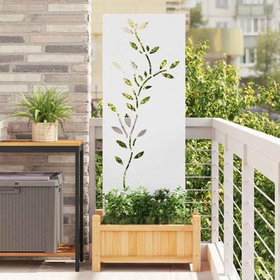 Tuin decoratief paneel Wit 50 x 140 cm Koudgewalst staal