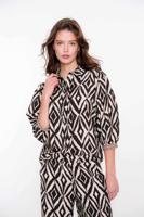 Geisha Blouse 53261-20 Blouse 999 Black/sand