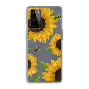 Sunflower and bees: OnePlus 9 Pro Transparant Hoesje