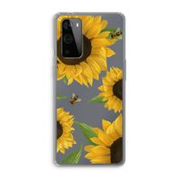 Sunflower and bees: OnePlus 9 Pro Transparant Hoesje