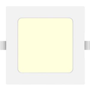 LED Downlight Pro - Aigi Trinko - Inbouw Vierkant 6W - Warm Wit 3000K - Mat Wit - Kunststof - 120mm