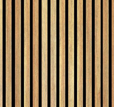 Behang hout Houtstijl bruine houten latten in teak Behang hout Houtstijl bruine houten latten in teak