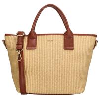 Charm London Rieten Handtas/Schoudertas M Cadorna Cognac
