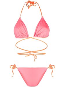 Noire Swimwear bikini Tanning à détail noué - Rose