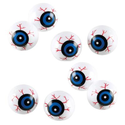 Oogballen Halloween - 12x stuks - wit/blauw - 3cm - kunststof - horror - feestdecoratie Oogballen Halloween - 12x stuks - wit/blauw - 3cm - kunststof - horror - feestdecoratie