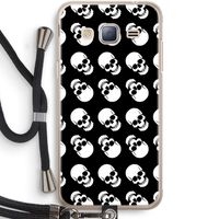 Musketon Skulls: Samsung Galaxy J3 (2016) Transparant Hoesje met koord
