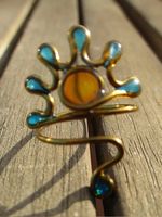 Vintage Maansteen Kroon Ring - thumbnail