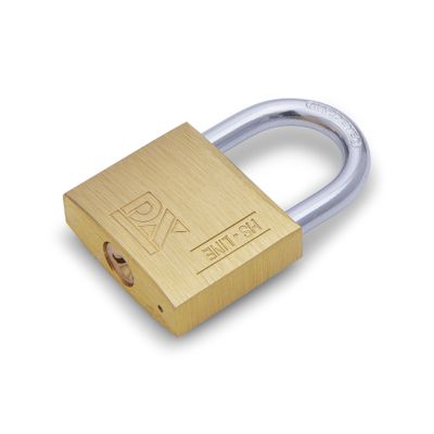 Hangslot met 2 sleutels - 60 mm - messing - kofferslot