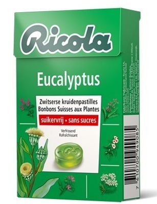 Ricola Kruidenpastilles Eucalyptus Suikervrij