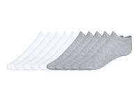 esmara 10 paar sneakersokken (Wit/grijs, 35-38)