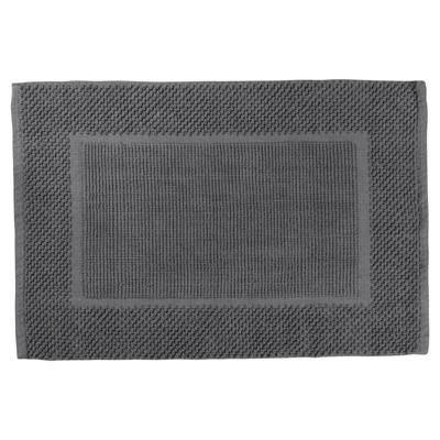 Differnz Basics badmat 100% katoen - geschikt voor vloerverwarming - 50 x 80 cm - lichtgrijs
