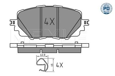 Remblokkenset, schijfrem 0252227115PD