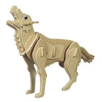Wolf bouwpakket - hout - 23 x 18,5 cm - 3D Puzzel - Dieren