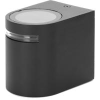 Mat Zwarte Aluminium LED Buitenwandlamp - GU10 Fitting - 1-lichts