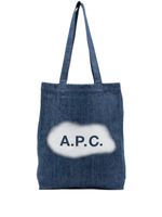 A.P.C. sac cabas Lou en jean - Bleu - thumbnail